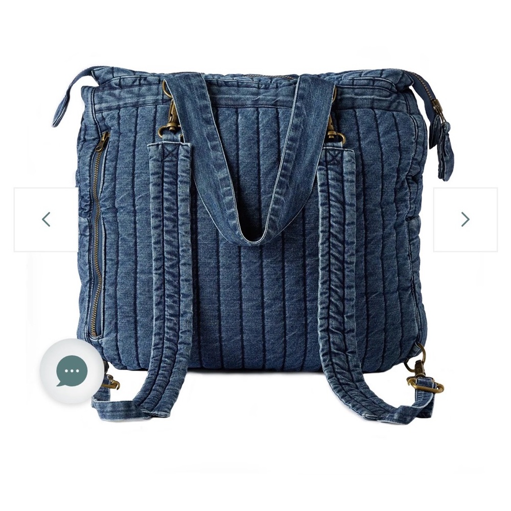 NWT Pehr Denim Convertible Diaper Bag - Picture 4 of 5